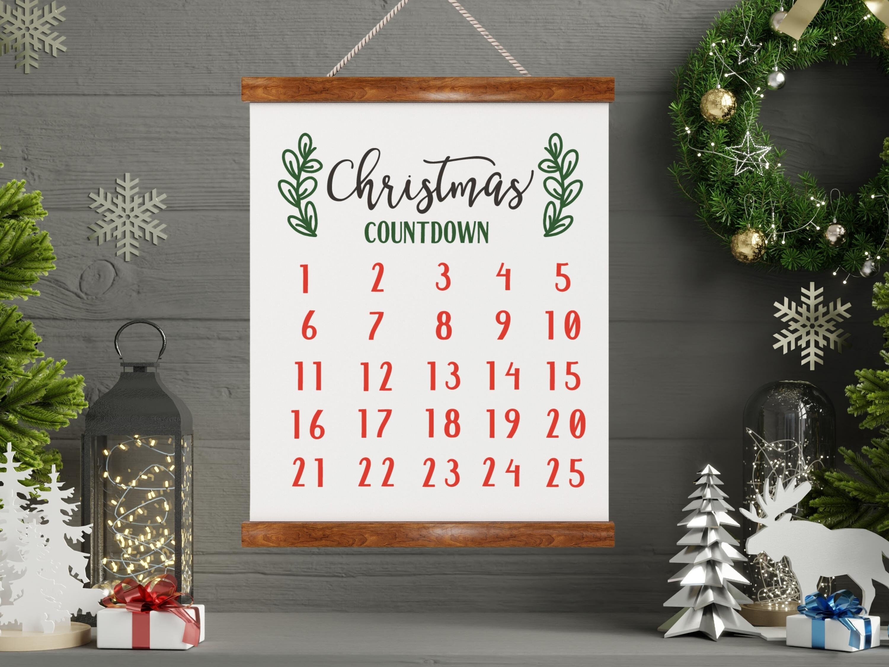 Christmas Countdown SVG for Cutting Machines With Christmas Tree ...