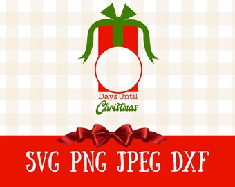 Christmas SVG | Rudolph SVG, Xmas Cut File, Holiday SVG, Christmas Clipart, Festive svg, present svg, gift svg clipart, countdown