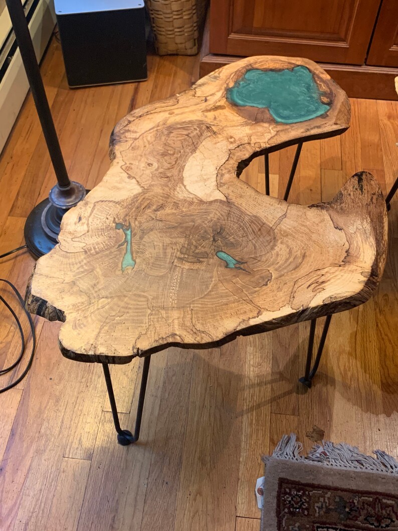 Custom Live Edge Coffee Tables With Epoxy Listing Price is Etsy