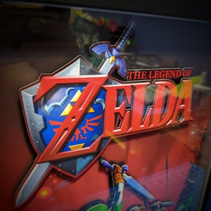 The Legend of Zelda Poster Shadowbox Large Optional Lighting image 4