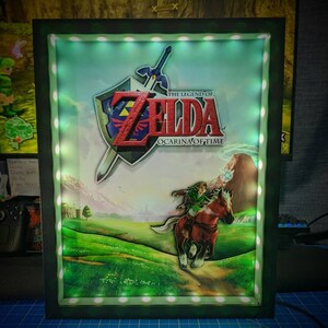 The Legend of Zelda: Ocarina of Time Poster Shadowbox (Large) (Optional Lighting)