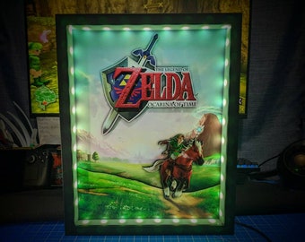 The Legend of Zelda: Ocarina of Time Poster Shadowbox (Large) (Optional Lighting)