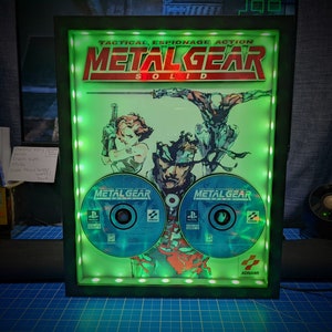 Metal Gear Solid Replica CD Poster Shadowbox (Large) (Choose a Background) (Optional Lighting)