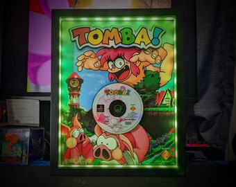 Tomba! Replica CD Poster Shadowbox (Select a Size) (Choose a Background) (Optional Lighting)