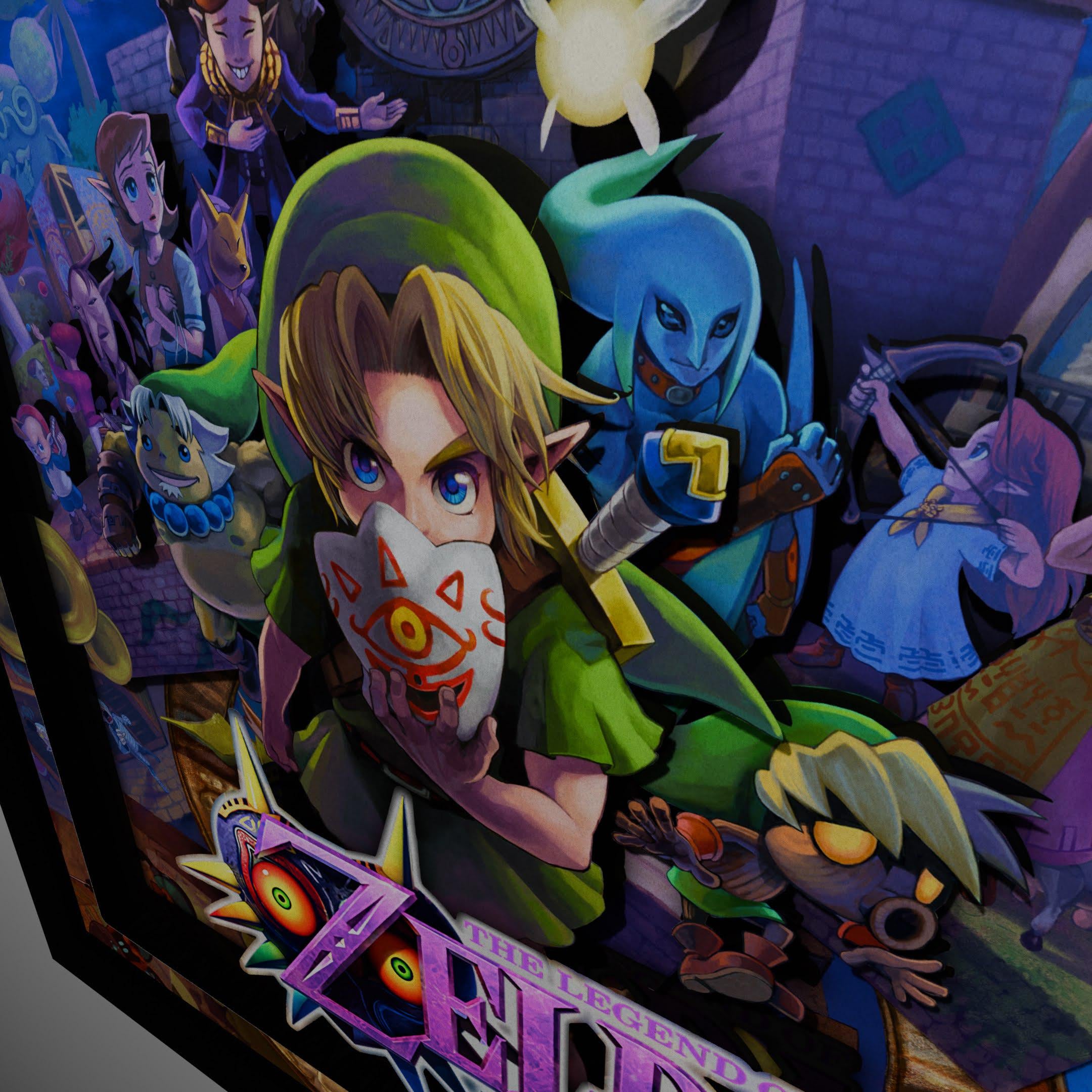 The Legend of Zelda: Majora's Mask Deluxe Shadow Box Framed Art