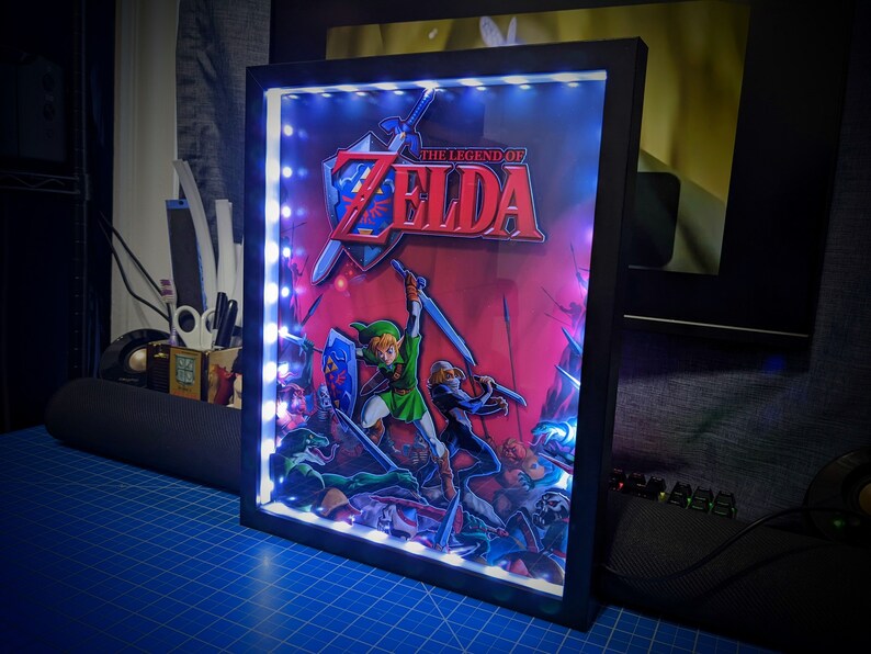 The Legend of Zelda Poster Shadowbox Large Optional Lighting image 6