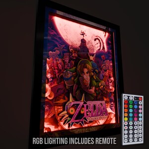 The Legend of Zelda: Majora's Mask Deluxe Shadow Box Framed Art (select ...