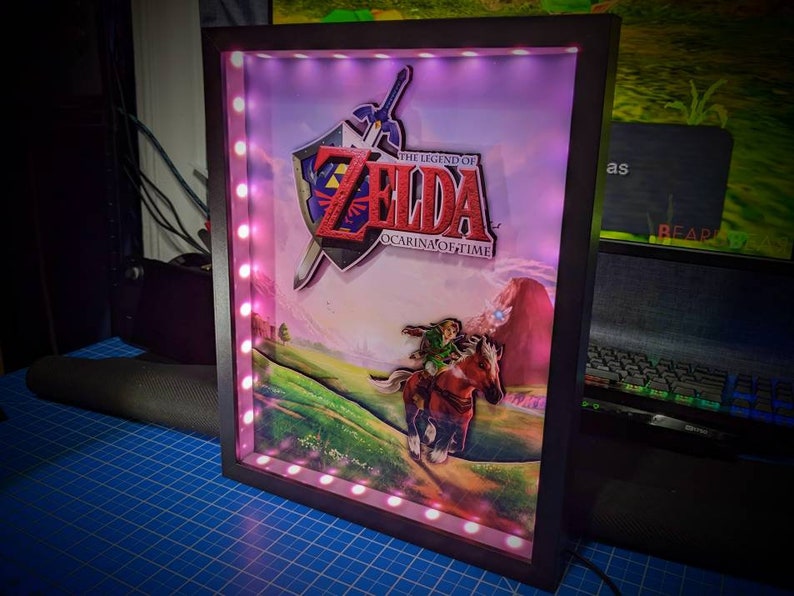 The Legend of Zelda Ocarina of Time Poster Shadowbox large Etsy