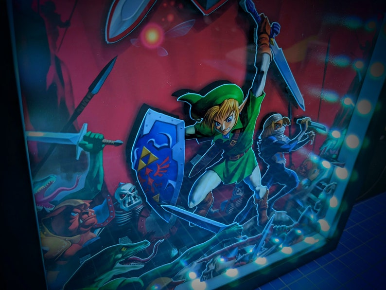 The Legend of Zelda Poster Shadowbox Large Optional Lighting image 7