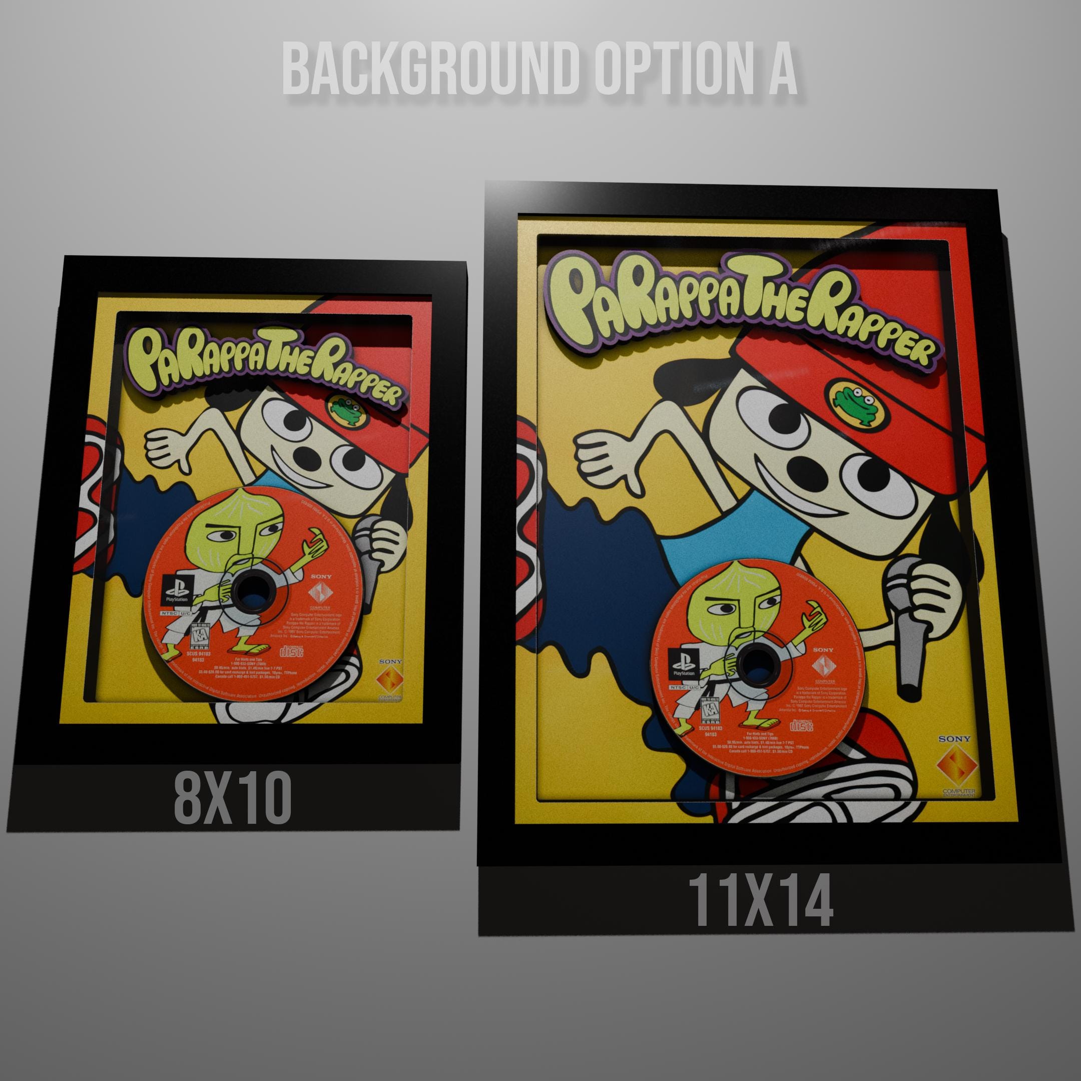 Parappa the Rapper Replica CD Deluxe Shadow Box Framed Art (select