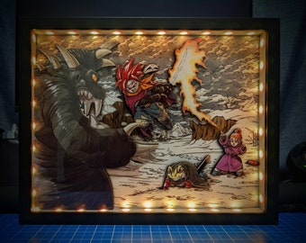 Chrono Trigger Poster Shadowbox (Large) (Optional Lighting)