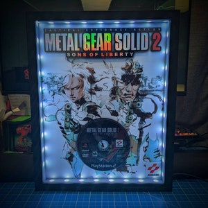 Metal Gear Solid 2: Sons of Liberty Replica CD Poster Shadowbox (Large) (Choose a Background) (Optional Lighting)