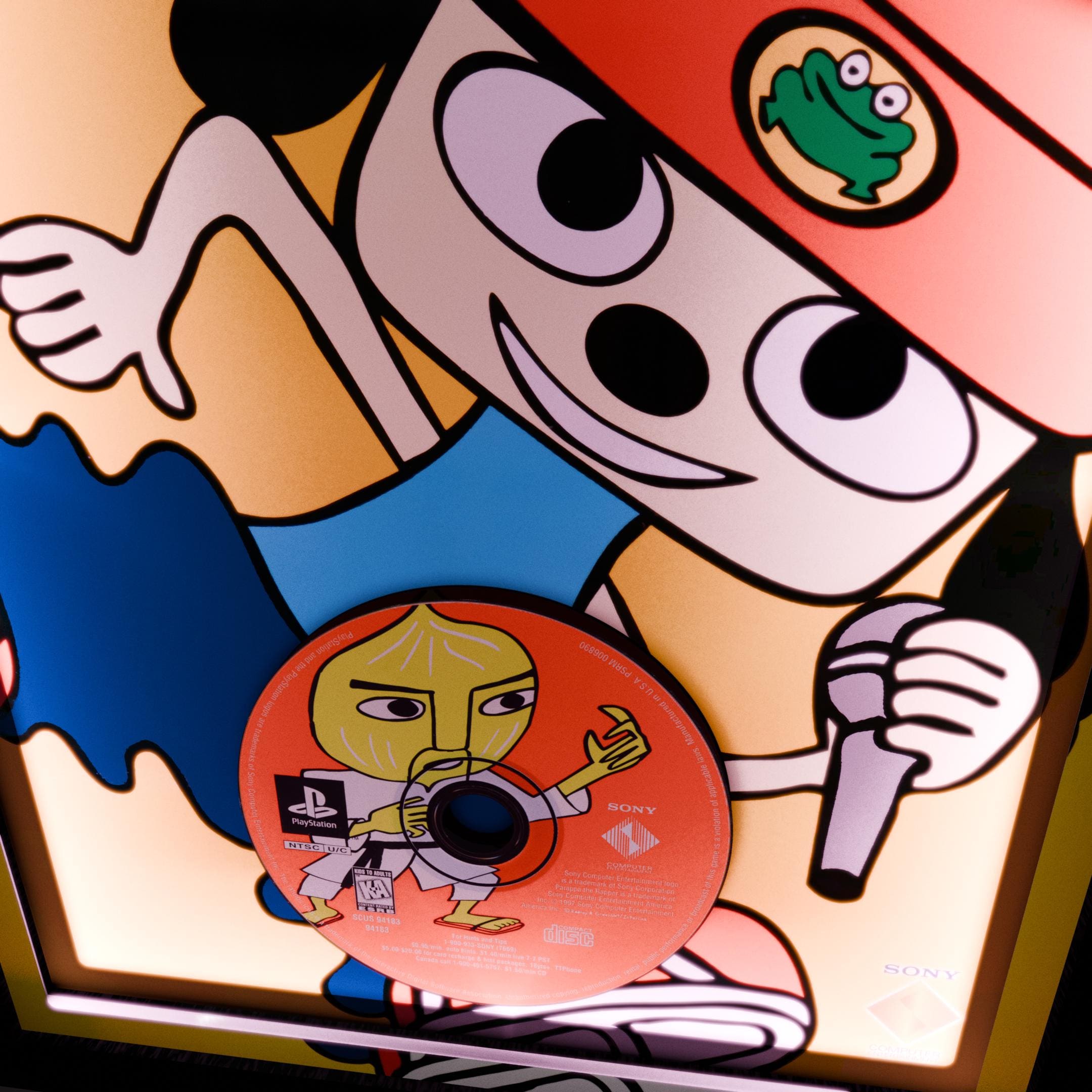 Parappa the Rapper Replica CD Deluxe Shadow Box Framed Art (select