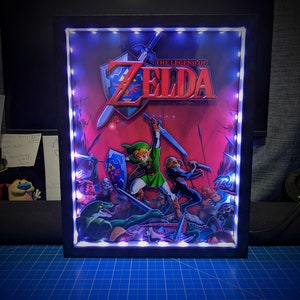 The Legend of Zelda Poster Shadowbox Large Optional Lighting image 3