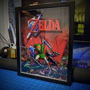 The Legend of Zelda Poster Shadowbox Large Optional Lighting image 5