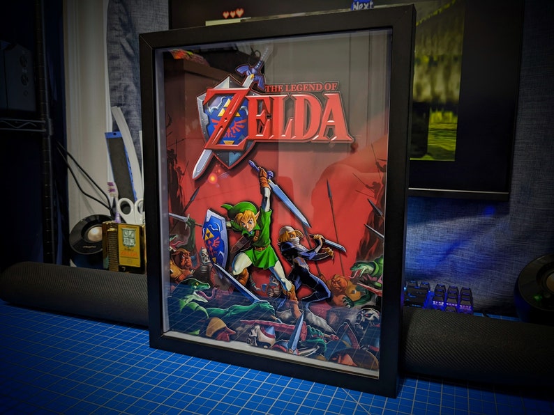 The Legend of Zelda Poster Shadowbox Large Optional Lighting image 5