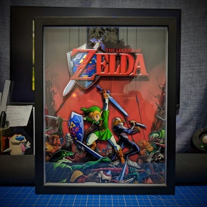 The Legend of Zelda Poster Shadowbox Large Optional Lighting image 2