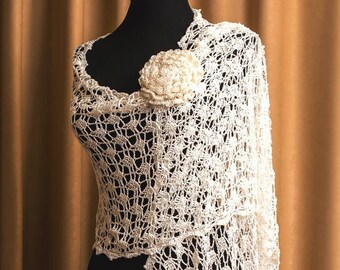 Crochet shawl pattern, long lace scarf pattern, wide rectangle shawl, Instant Download 1026