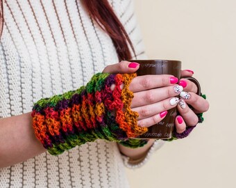Fingerless Lace Gloves - Stretchy, Soft, and Colorful | Handmade Autumn/Spring Accessories for Women