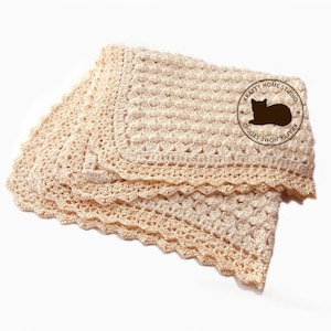 Crochet baby blanket pattern, crochet tutorial, how to crochet blanket tutorial, Instant Download 4015