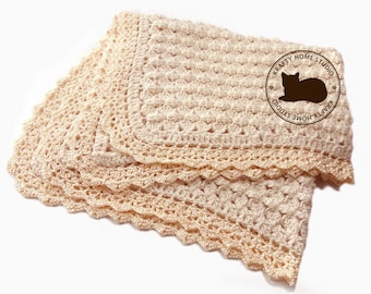 Crochet baby blanket pattern, crochet tutorial, how to crochet blanket tutorial, Instant Download 4015