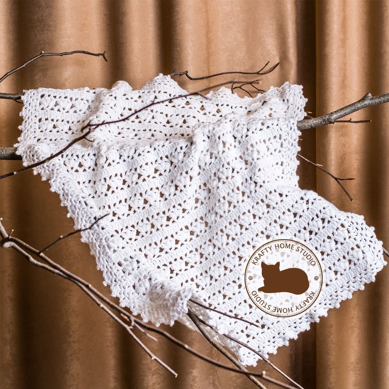 Summer blanket pattern, crochet tutorial, baby blanket crocheted, Instant Download 4024 image 2