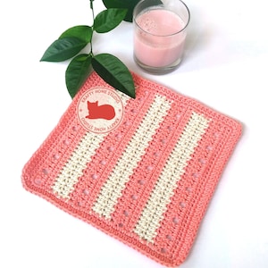 Crochet dishcloth pattern, crochet tutorial for washcloth, kitchen cloth potholder pattern, Instant Download 5034