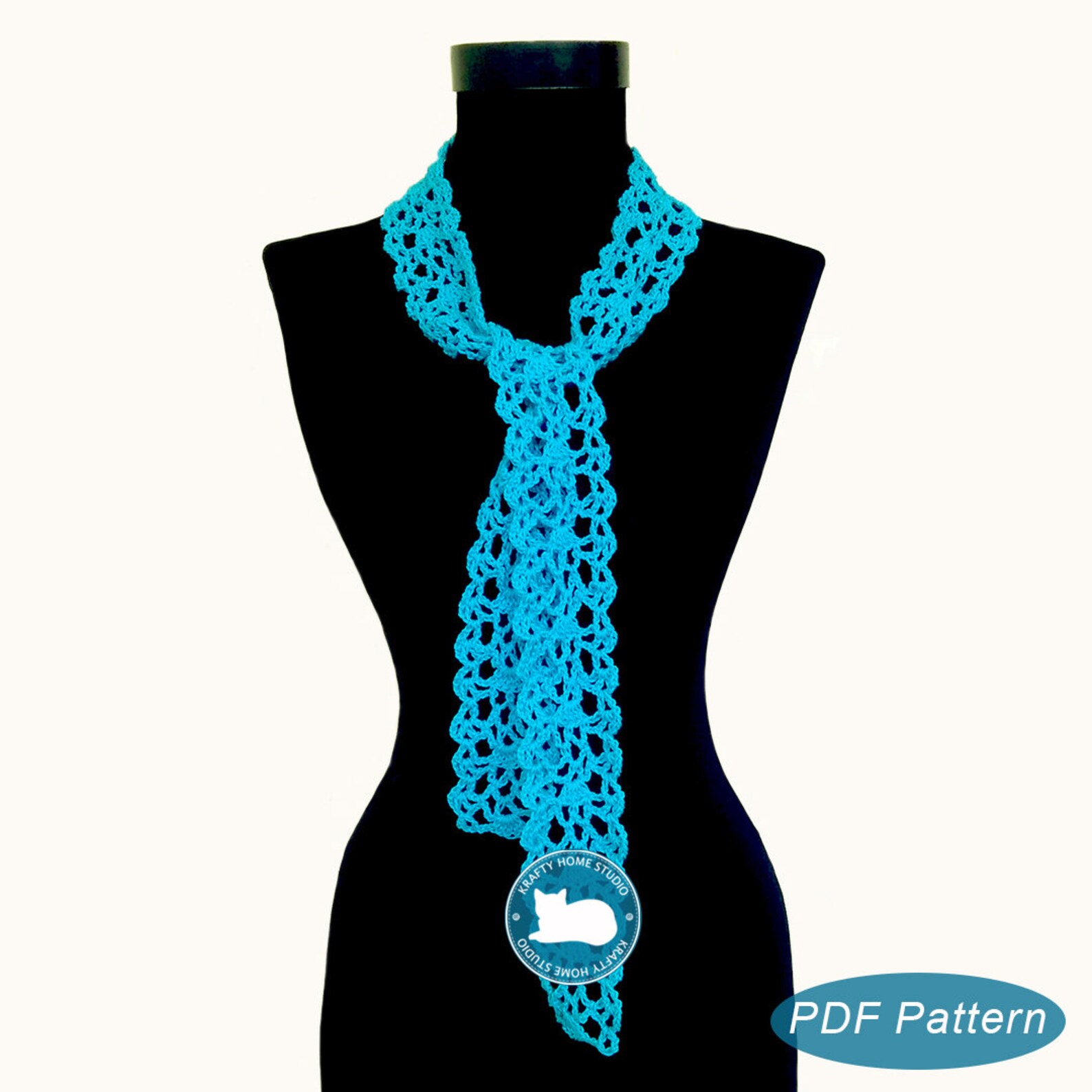 Lace Crochet Scarf Pattern Crochet Pattern for Beginners Etsy