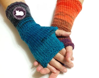How to knit basic gloves with thumb, knitted arm warmers pattern, knitting fingerless gloves, knit mittens, Instant Download 6001