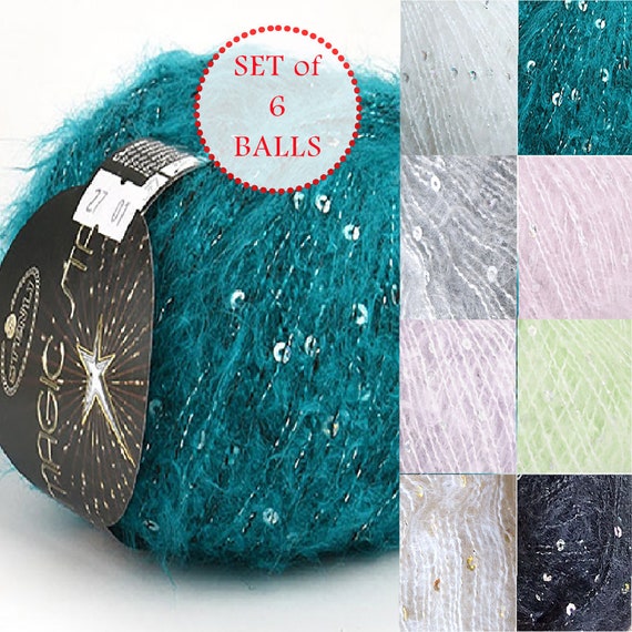 hilo de lana con lentejuelas, hilo hilo de lana con lentejuelas, hilo