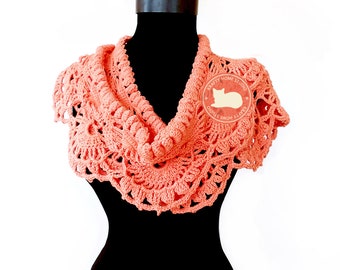 Crochet lace scarf pattern, crochet tutorial for long scarf, how to crochet scarf, PDF pattern, Instant Download 1004