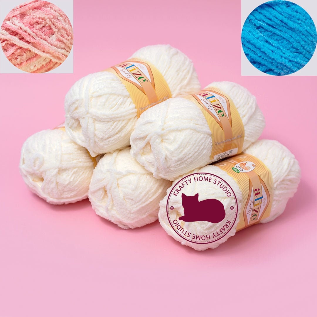 Alize Softy Yarn Soft Baby Yarn Fluffy Yarn Antibacterial Etsy