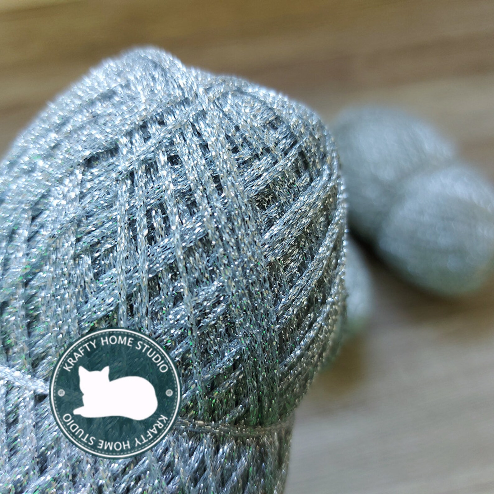 Silver Metallic Yarn Glitter Thread Sparkle Yarn Crochet Etsy