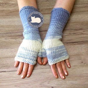 Fingerless gloves pattern, knitting gloves, mittens with thumb, open finger gloves, row by row knitting tutorial, Instant Download 6001 image 7