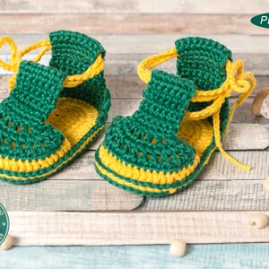 Summer Espadrille Sandals, Baby sandals pattern, crochet tutorial pattern, Instant Download 4005 image 1
