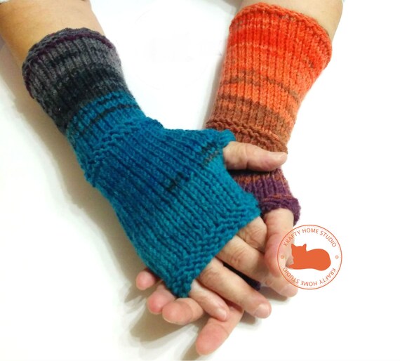 knit open finger gloves