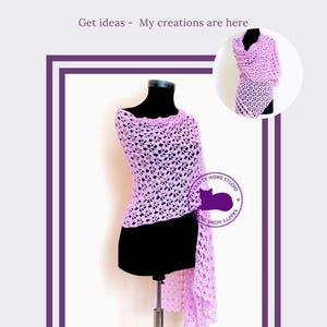 Crochet Shawl Pattern, Rectangle Lace Scarf, Long scarf, Wide shawl, CROCHET PATTERN & CHART, Instant Download 1028