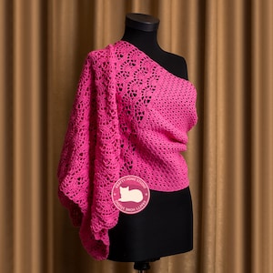 Rectangle shawl pattern, Women Scarf Pattern, PDF, Instant Download 1010A image 6