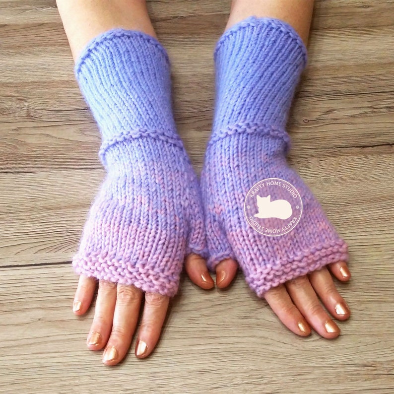 Fingerless gloves pattern, knitting gloves, mittens with thumb, open finger gloves, row by row knitting tutorial, Instant Download 6001 image 6