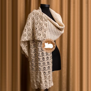 Rectangle shawl pattern, Women Scarf Pattern, PDF, Instant Download 1010A image 5