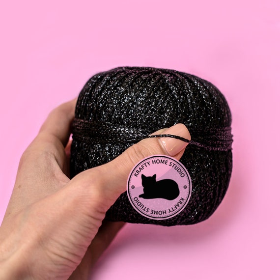 Fil à paillettes noires, fil métallique, fil scintillant, fil scintillant  doux, crochet, tricot, embellissement, fourniture d'artisanat en brocart -   France