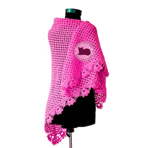 Crochet triangle shawl pattern, crochet charts, triangle scarf, Instant Download 1002