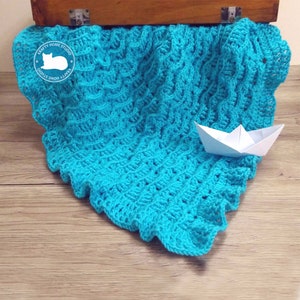 Crochet baby blanket pattern, newborn blanket, fast and easy blanket, Instant Download 4003