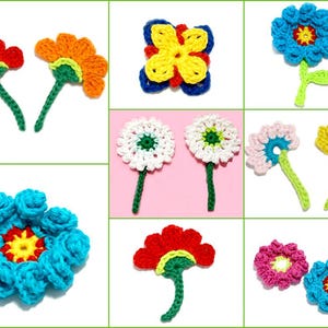 6 in 1 Bundle patterns, CROCHET PATTERN & PHOTO Tutorial / Flowers Patterns, Beginner Friendly Patterns, Instant Download 5014