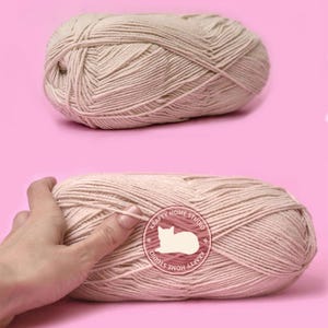 Alize Cotton Gold Yarn – Soft Hypoallergenic Cotton Acrylic Blend, Sport Weight, Candle Light / Powder Pink, 아미구루미 뜨개실, アミグルミ 毛糸