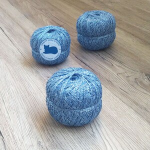 Light Blue Glitter Yarn Metallic Thread With Shimmer Soft | Etsy