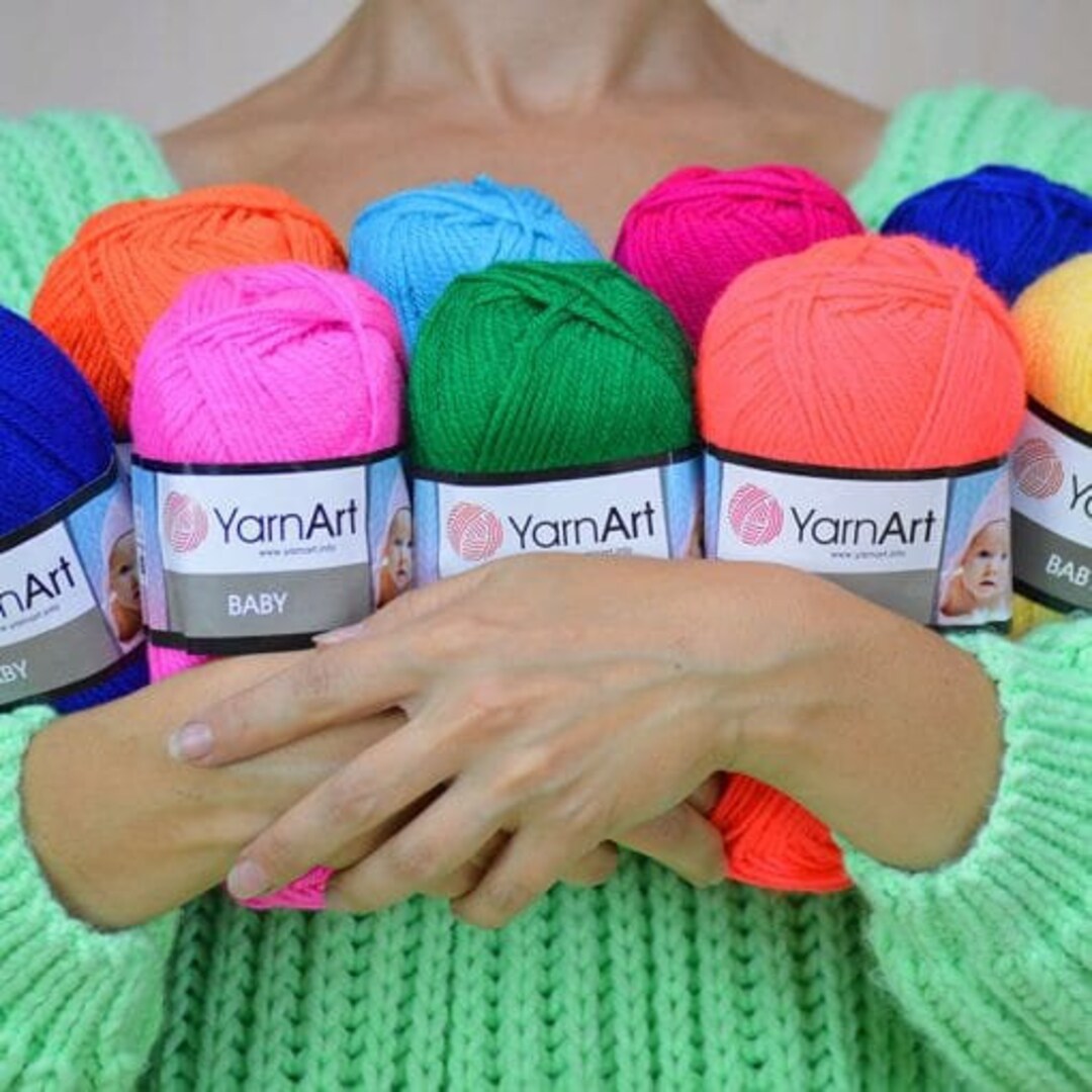 Yarnart Baby Yarn for Knitting, Baby Yarn, Sport Weight Yarn, Acrylic