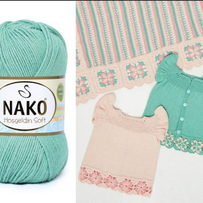 NAKO hosgeldin soft baby yarn bamboo yarn baby clothes Etsy