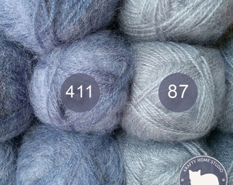 Alize Angora Real 40 Acrylic and Wool Yarn Soft Wool Turkish High Quality Knitting Yarn, Different Colors, gray yarn