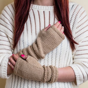 Handgestrickte Armstulpen aus Wolle - Wolle Armstulpen - Geschenk für offene Finger